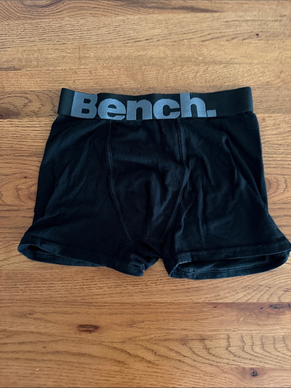 Bench Black Boxer Briefs with Gray Logo Waistband